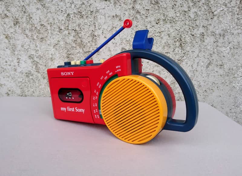 Sony Boombox for Kids My First Sony CFM-2500 1990 Portable | Reverb