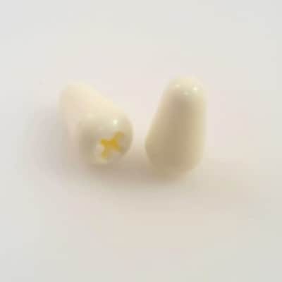True Custom Shop® 2 Parchment Switch Tips Fender Stratocaster Fits USA & Import image 2