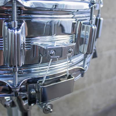 Rogers 1960's Era 5" x 14" Dynasonic 5 Line COB Snare Drum image 14