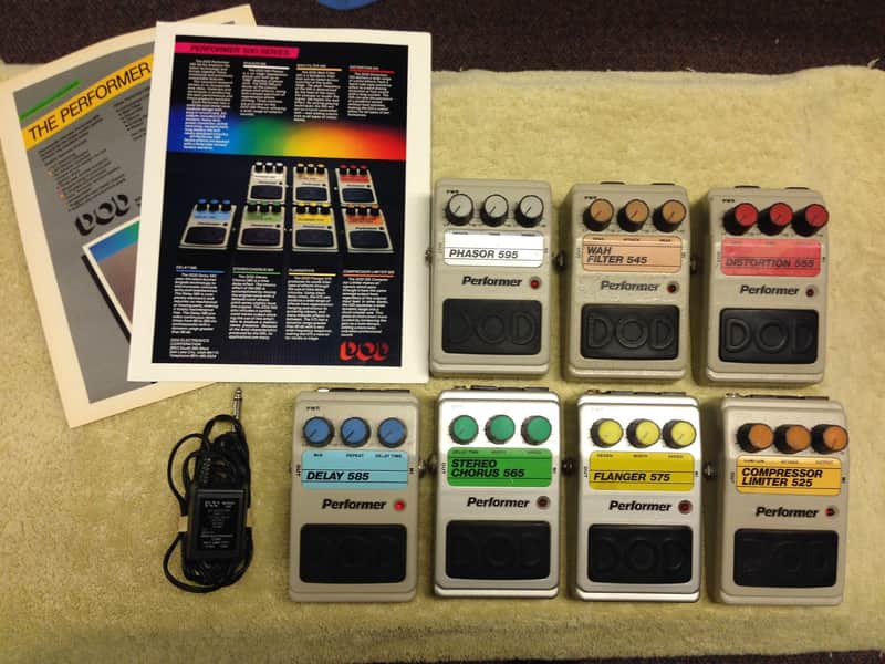 Vintage 80’s DOD Seven Pedal Collection Performer Analog Guitar Effect Stomp Box image 1