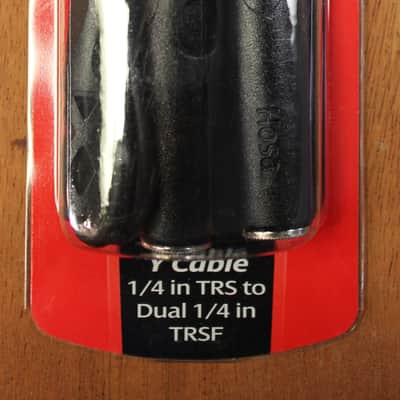 Hosa Technologies YPP-118 Y Cable 1/4 in TRS to Dual 1/4 in TRSF image 1