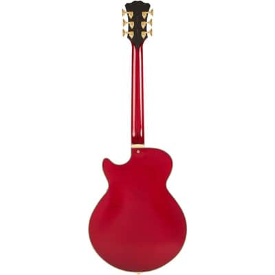 D'Angelico Excel Ss Soho Single Cutaway Thinline Hollow Body w/ Gig Bag Dark Cherry Burst image 3