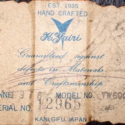 1976 Yairi YW-600 Dreadnought Guitar New Jacaranda + Yairi Hard Case image 21