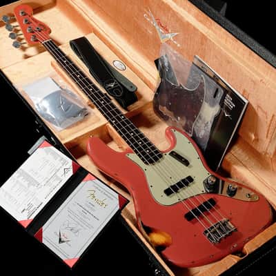 Fender Custom Shop MBS 1962 Jazz Bass Aged Fiesta Red 3-Tone Sunburst by Jason Smith [R135769] (01/06) image 1