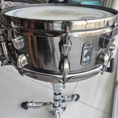 Mapex BPST4651LN Black Panther Machete 14x6.5" Steel Snare Drum 2010s - Brushed Nickel Over Steel image 1