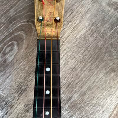 Mastro banjo ukulele Plastic gold 1950's 1959's image 2