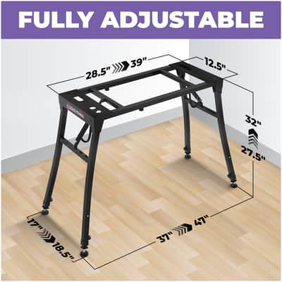 Liquid Stands Collapsible Piano Keyboard Stand - Adjustable and Sturdy - Fits 54-88 Key Electric Pianos image 2