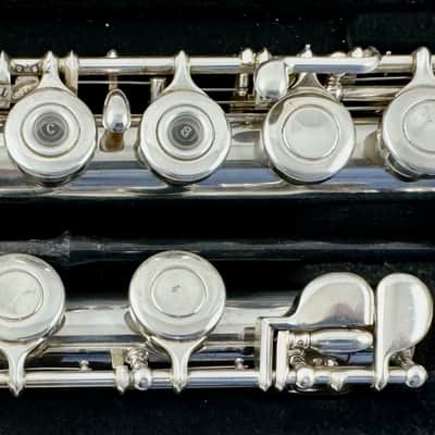 Yamaha YFL-281 Standard Inline G C-Foot Flute 2010s - Silver image 3
