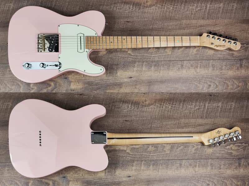 MyDream Partcaster Custom Built - Pink/Ivory Charlie Christian image 1
