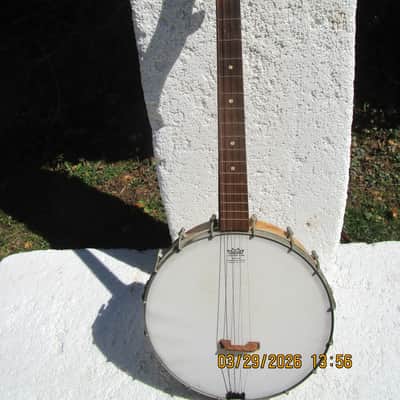 Vintage Tenor Banjo, 1920's, 10 3/4" Head, 17 Fret, Waverly Tailpiece, Clean image 1