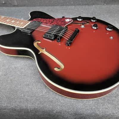 Canvas CSAS Semi-Hollow Electric Guitar Sunburst Finish Bild 2