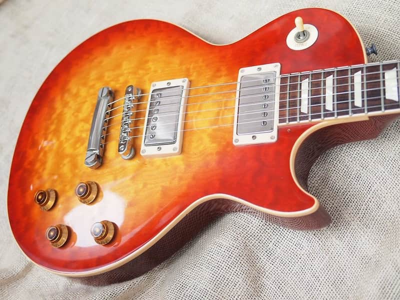 Orville by Gibson Les Paul Standard Cherry Sunburst with Quilted