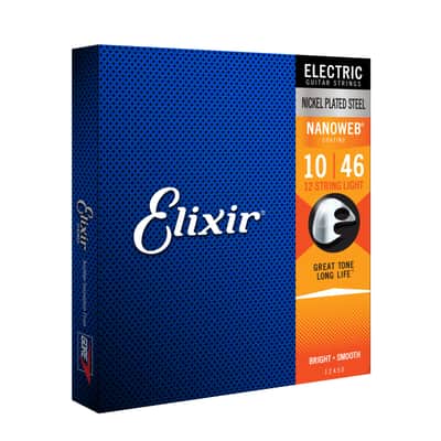 Elixir E-Guitar 10-46 12-String 12450 Nanoweb - Electric Guitar Strings image 1