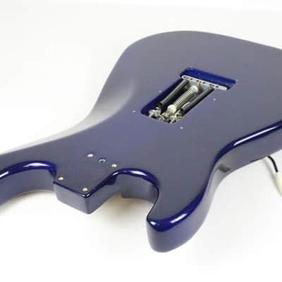 1992 Vintage Fender Stratocaster Plus Deluxe Midnight Blue BODY w/Original Bridge 1990s USA Strat image 12