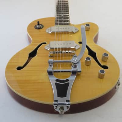 2013 Epiphone Wildkat Antique Natural Semi Hollow Electric Guitar image 11