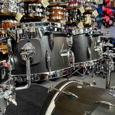 SONOR Vintage Series 4-Piece 10/12/14/20 Drum Kit Set in Black Onyx with SKB Soft Cases image 5