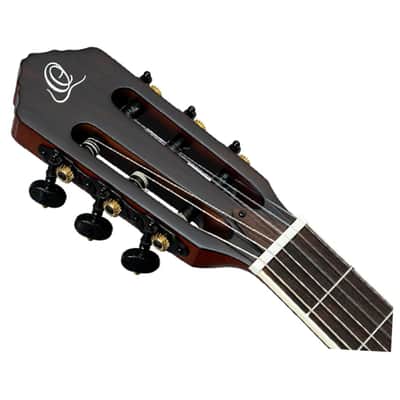 Ortega Guitars RTPSTD-SBK TourPlayer Thinline A/E Nylon - Satin Black - Open Box image 8