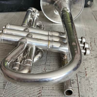 J.W. York & Sons “New Model Monarch” Cornet — c. 1908 — Silver Plate — Serial #18143 — Original Case, Mouthpiece & Maker’s Sash image 12