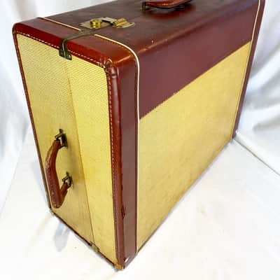 Brown Italian Accordion Hard Case 21.5" x 18" x 10" (54.5cm x 45.5cm x 25cm) image 1