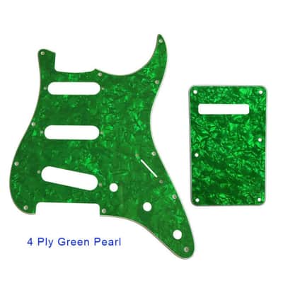 Guitar Pickguard With Back Plate Suit For USA/Mexico Fender Strat Standard SSS ST-4 ply red pearl image 19