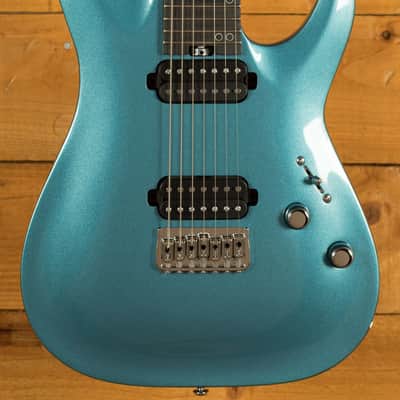 Schecter Aaron Marshall Signature AM-7 7-String - Macassar Ebony - Cobalt Slate image 1