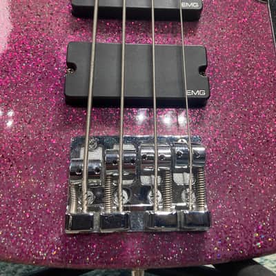 Tom Hamilton's Aerosmith, Sadowsky NYC - Pink Sparkle 4-String Bass (TH2 #11) PLUS Personalized NHL Hockey Jersey. AUTHENTICATED! image 7