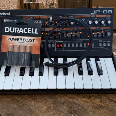 Roland JP-08 + K-25m Keyboard Bundle | USB Cable & Fresh Batteries Included | Ready To Play