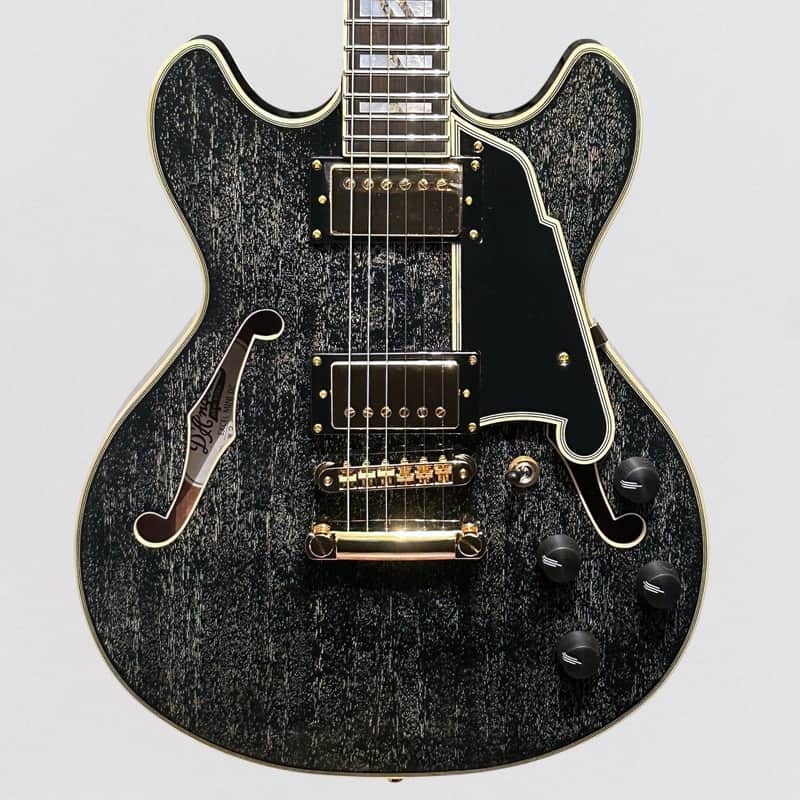 D'Angelico Excel Mini DC Semi Hollow body Electric Guitar - Black Dog imagen 1