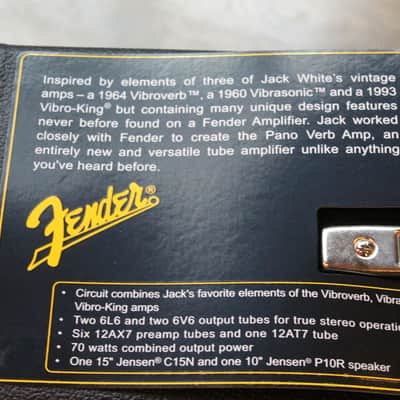 FENDER Pano Verb Jack White Signature 70-Watt 1x15" / 1x10" image 15