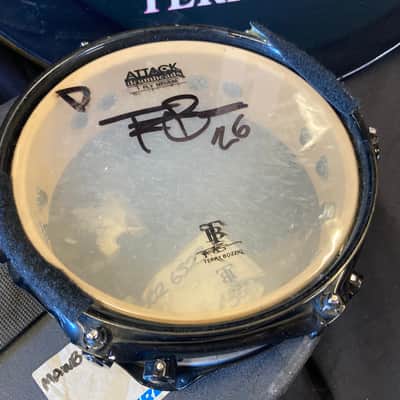 Terry Bozzio's DW - 2.5x8" Collector's Series All-Maple Piccolo Tom 2000's - Transparent Dark Walnut Satin Oil "D" Autographed image 3