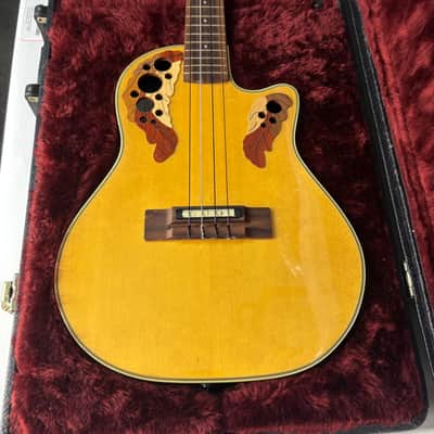 Ovation Tenor Electric / Acoustic Cutaway Ukulele UAE-148 Natural Spruce W/ Premium Hard Case image 14