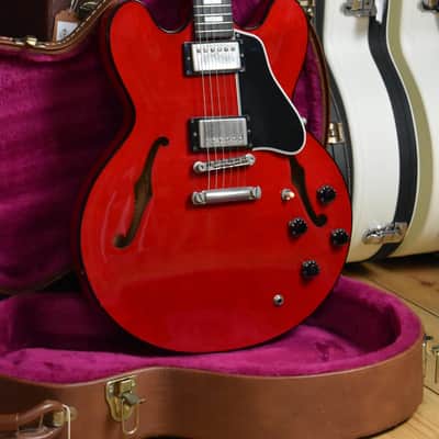 2000 Gibson USA Limited Edition ES-335 BP Translucent Red, Black Binding, Ebony Board w/OHSC, RARE image 8