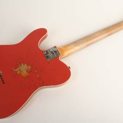 Fender Custom Shop Limited Edition 60 Telecaster Custom Heavy Relic Tahitian Coral over Chocolate 3-Color Sunburst CZ583582 image 8