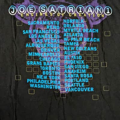 Vintage JOE SATRIANI 2000 Tour T-Shirt Men's (L) Black, 2000s Collactable image 5