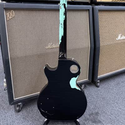 Gibson 1960 Standard Historic Les Paul 2016 - Black over Kerry Green Aged image 8