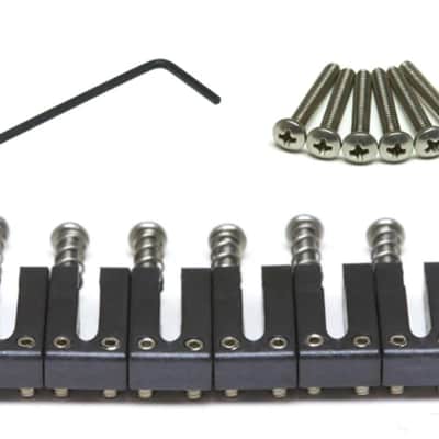 Graph Tech String Saver Elite 6-Saddle Set for Strat/Tele, 2-1/16" Spacing image 1