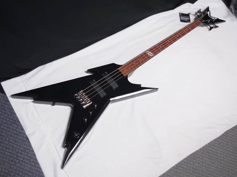 Dean Razorback Bass 4-string electric bass guitar NEW Classic Black RZR BASS CBK- CAP pickups - Blemished image 1
