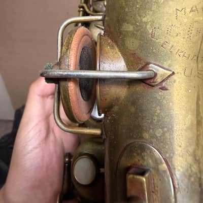 Vintage 1914 Conn Elkhart Soprano Saxophone w/ Case - Fair Condition image 10
