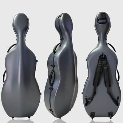 Advance 4/4 Cello Case Carbon Fiber Cello Box Carry for cello dull polish gray image 1