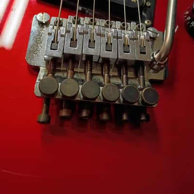 Kramer focus 6000 guitar Cherry Red 1986 Seymour Duncan pick ups Floyd Rose Tremolo image 4
