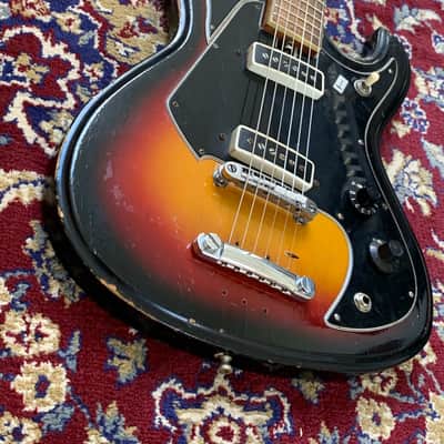 Teisco Mosrite/ Univox/Burns 1960's Made in Japan 1960s Sunburst image 11
