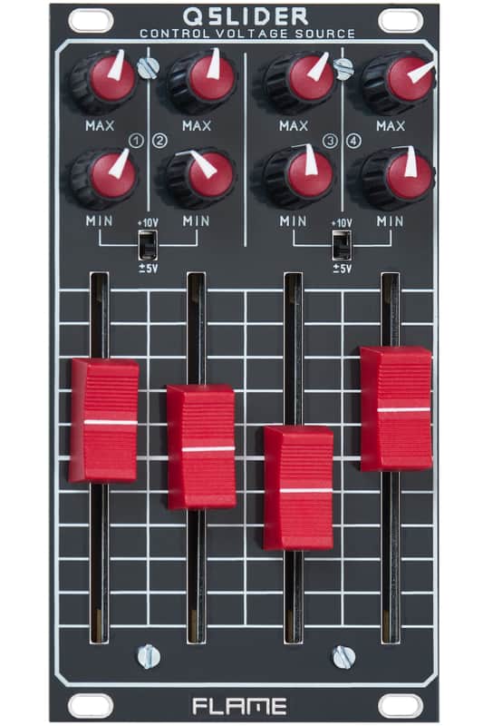 Flame QSlider quad control voltage source eurorack module image 1