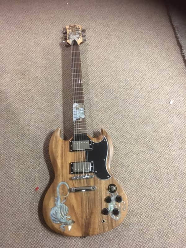 Custom Custom SG style guitar ! MOP Inlays ! 1990 natural image 1