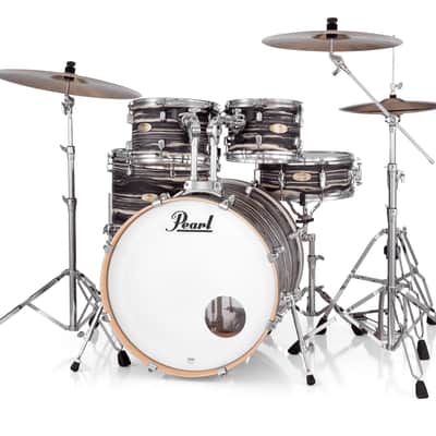 Pearl Decade Maple Artisan Limited Edition 5-pc. Shell Pack With All Maple Shells, Satin Lacquer Finish Black Satin Marble image 6
