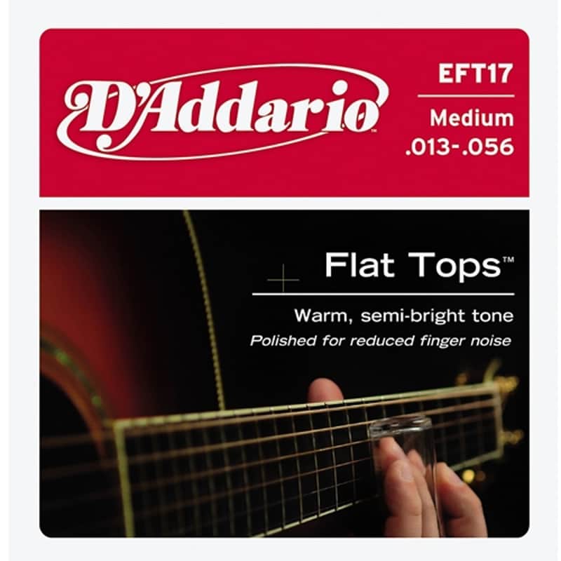 D'Addario EFT17 Flat Top Phor Bronze Medium Acoustic Guitar Strings, .013 - .056 image 1