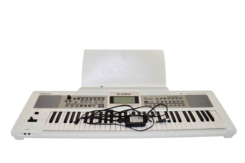 Roland E-09W 61-Key Interactive Arranger Keyboard, White image 1