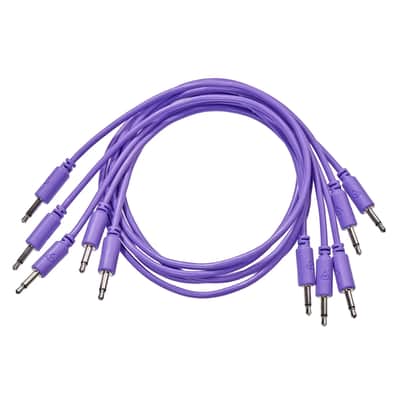 Black Market 40" 3.5mm Modular Synthesizer Patch Cable - 5-Pack, Violet image 3