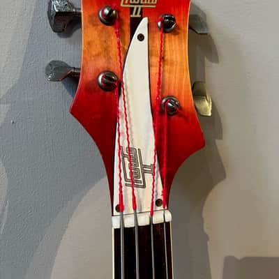 Vintage 1970s Hondo II HRB-2S Rickenbacker 4001 Fireglo Sunburst Bass Guitar image 13