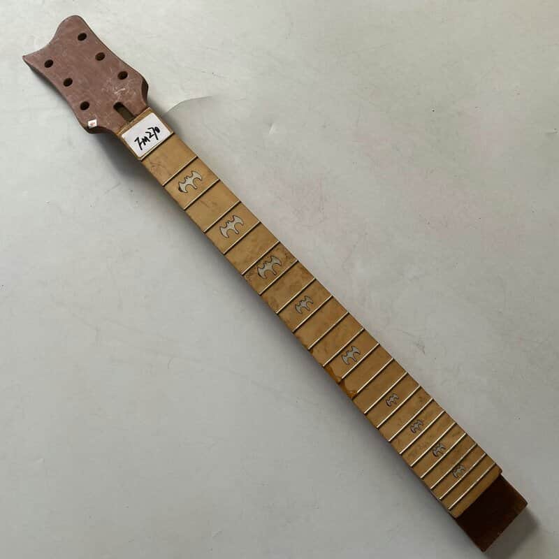 Maple Wood Guitar Neck, 22 Frets, Bats Inlay Fretboard Markers image 1