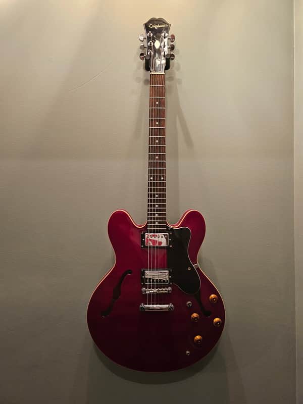 2005 Epiphone Dot - Cherry Red - Grover Tuners image 1